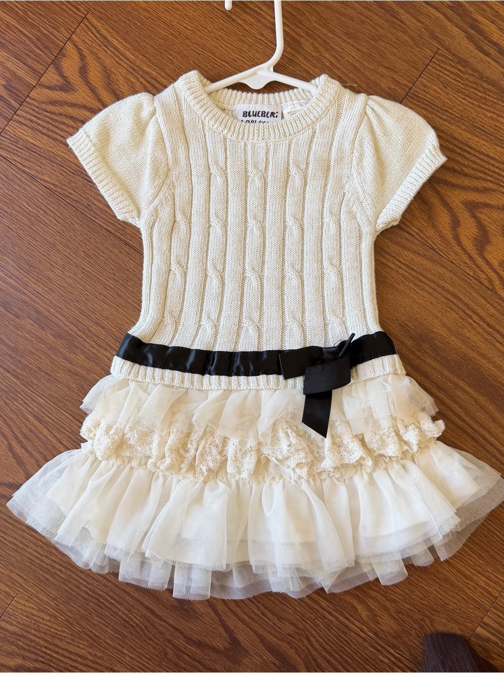 Blueberi Boulevard Babygirl Cable Knit dress